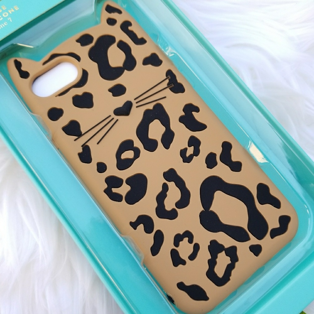 Kate Spade Sillicone Cheetah Cat Leopard iPhone 7
